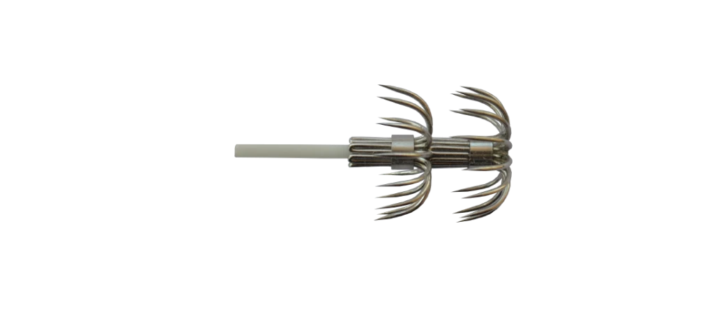 DOUBLE STAINLESS STEEL HOOKS SQUID JIG